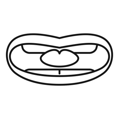 Eklem simgesi ana hatları vektörü öğreniliyor. Bebeklik konuşması. Büyüme düzeyi