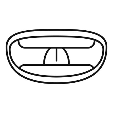 Dil eklem ikonu ana hatları vektörü. Bebek insan. Hareket kelimesi