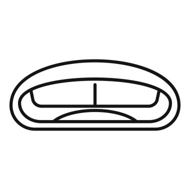 Terapi diksiyon ikonu ana hat vektörü. Sözlü aktivite. Dikkatli öğrenme motoru