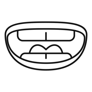 Sözlü eklem simgesi ana hat vektörü. Bilişsel motor. Bakım süreci oral