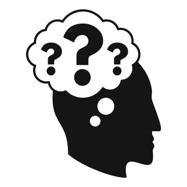 Hafıza simgesinin basit vektör olduğu yer. Sağlığını kaybetti. Yalnızlık bilimi zihni