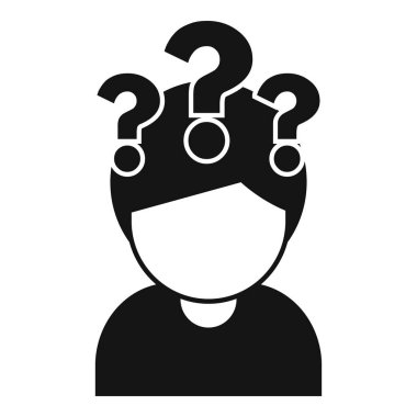 Hafıza kayıp soru simgesi basit vektörü. Sağlık sigortası. Kafa bunaması