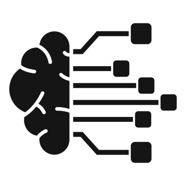 Beyin destek ikonu basit vektör. Güç eğitimi. Sağlık kaybı