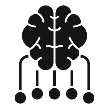 Beyin destekleyici zihin simgesi basit bir vektör. Bilişsel güç. Zihinsel anımsama