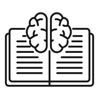 Zihin hafızası ikonu ana hatları vektörünü ayarla. Yaratıcı çalışma. Evde yalnızlık bilimi