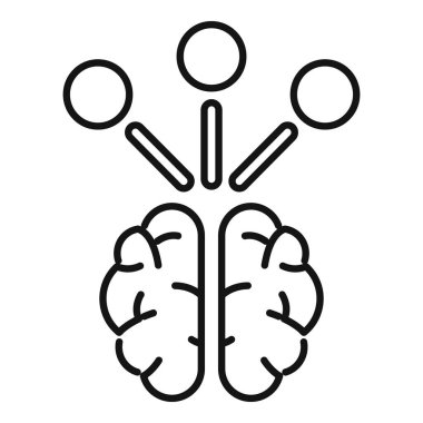 Zihin desteği ikon ana hatları vektörü. Sağlık sigortası. Bellek anımsaması