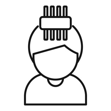 Zihin simgesi dış hat vektörünü değiştir. Hafıza destek ünitesi. Zihinsel çaba