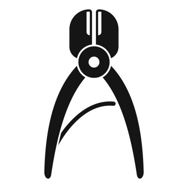 Güzellik salonu pensesi simgesi basit bir vektör. Gelin bakımı. Çelik moda muamelesi