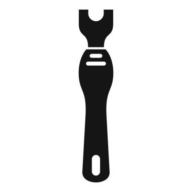 Güzellik salonu aracı simgesi basit bir vektör. Kozmetik bakım. Çelik cilt ekipmanı