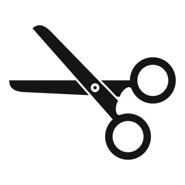 Güzellik salonu makas simgesi basit vektör. Tıbbi bakım. Kadın modası.