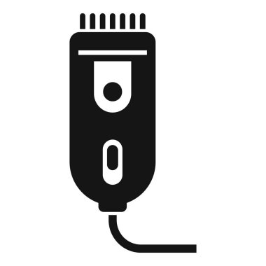 Saç kırpıcı simgesi basit bir vektör. Güzellik salonu. Saç, kadın moda teni.