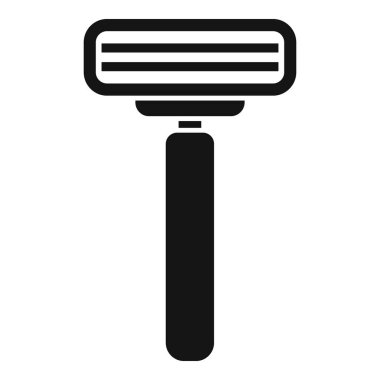 Klasik ustura simgesi basit vektör. Cilt bakımı. Erkek modası