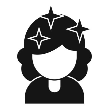 Kadın moda ikonu basit bir vektör. İlaç tedavisi için. Cilt bakımı