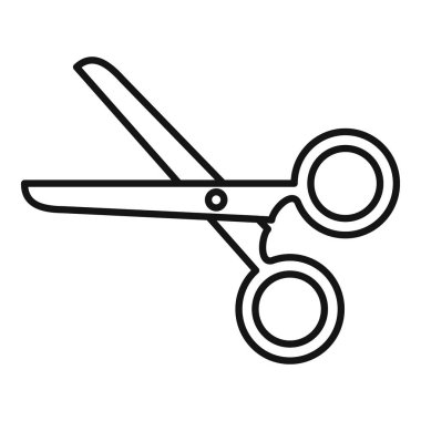 Güzellik salonu makas ikon ana hatları vektörü. Tıbbi bakım. Kadın modası.
