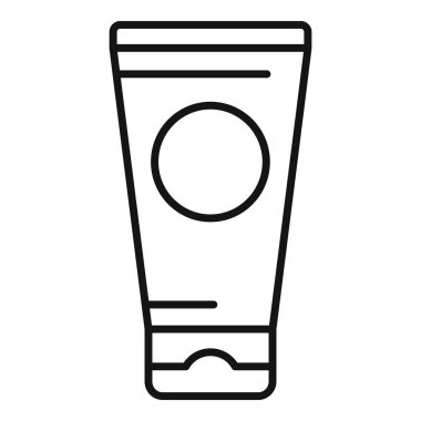 Eller krem ikon ana hatları vektörü. Moda tedavisi. Kadın derisi.