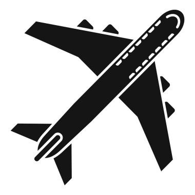 Hızlı uçak taşıma simgesi basit bir vektör. Teslimat ücreti. Gemi kutusu yemeği.