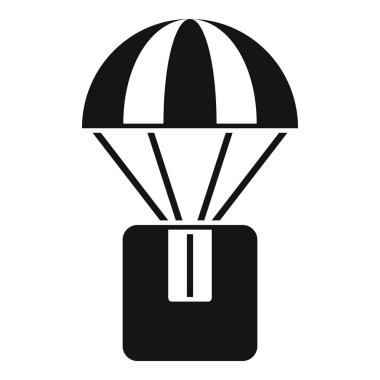 Paraşüt teslimat simgesi basit bir vektör. Ekspres servis. Ücretsiz teslimat