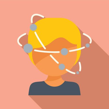 Yörüngesel hasta ikon düz vektörü sorunu. Baş dönmesi hissi. Bakım hastalığı