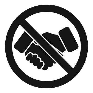 Basit el sıkışma simgesinden kaçının. Kişisel sosyal mesafe. Salgın insanlar