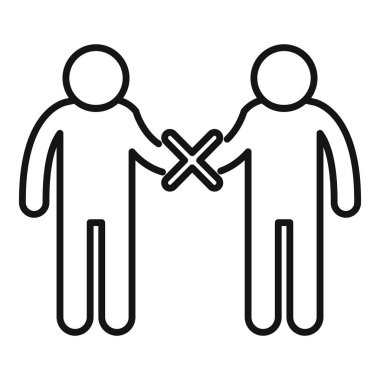 Kişinin ikon ana hatlarına dokunma. Temastan kaçının. Sosyal önlem mesafesi