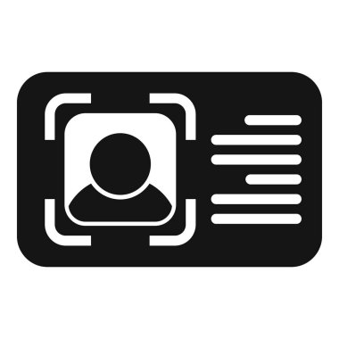 Kimlik tanımlama simgesi basit vektör. Bireysel algılama. Ses insan sesi