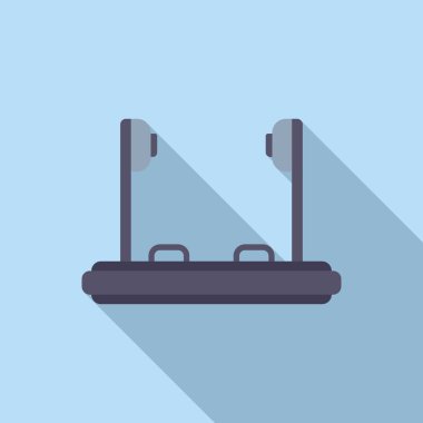 VR platformu düz vektör simgesi. Sosyal oyun teknolojisi. Tur yenilik kamerası