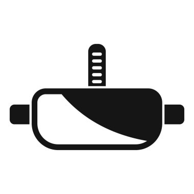 Medya vr gözlük simgesi basit vektör. Sosyal simülasyon. Teknoloji arayüzü