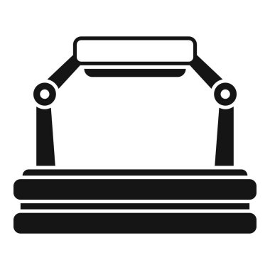 Video vr platform simgesi basit vektör. Siber sinema. Fütürist tur arayüzü