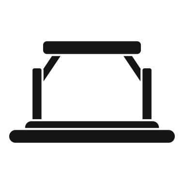 Arayüz vr platform simgesi basit vektör. Oyun teknisyeni siber. Cam gelecek projeksiyonu