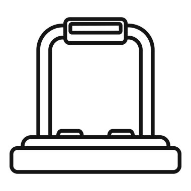 Vr platform simgesi ana hat vektörü. Dijital sanal projeksiyon. Tur kamera gözlükleri