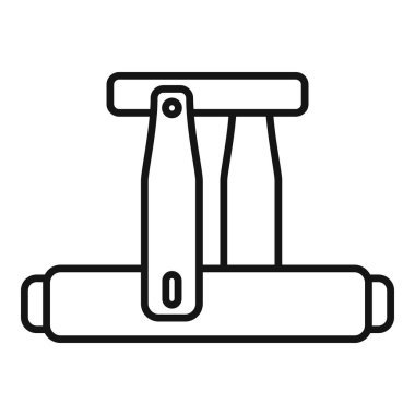 Sanal gerçeklik platformu ana hatları vektörü. Ev oyun stüdyosu. Teknoloji hologramı