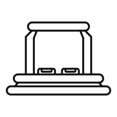 Vr arayüz platformu ana hatları vektörü. Siber sosyal program. Sinema Projeksiyonu