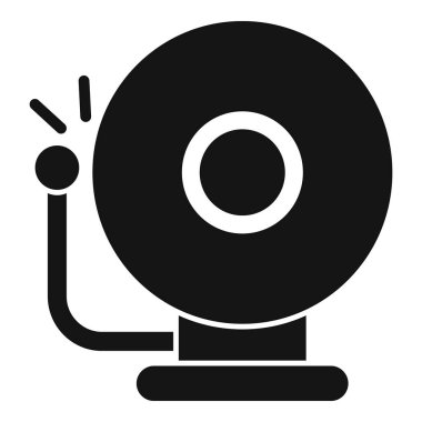 Güvenli ringer simgesi basit vektör. Alarm hırsızı suçu. Polis yasaları