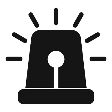 Flaş ışığı simgesi basit vektör. Anti terörist saldırısı. Yasadışı zararlı yazılım