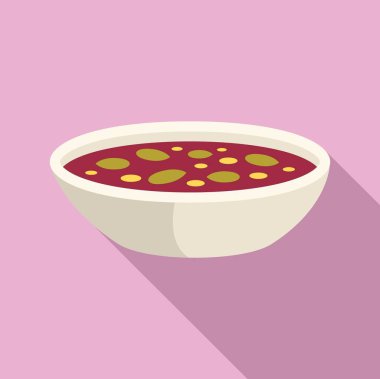 Kremalı çorba ikonu düz vektör. Yemek menüsü. Sebze yemeği.