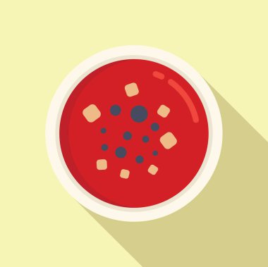 Mutfak kremalı çorba ikonu düz vektör. Hizmet hizmeti. Gastronomi çömleği