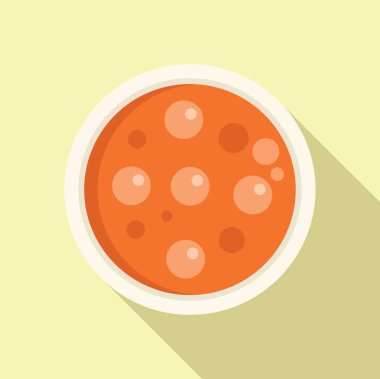 Kremalı çorba ikonu düz vektör sunuyorum. Yemek ye. Bouillon çömleği