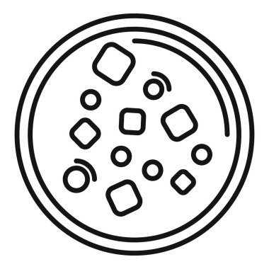 Yemek aromalı başlangıç ikonu ana hatları vektörü. Potansiyel lezzet. Çorba.