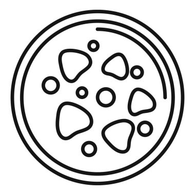 Savory gastronomy ikonu ana hatları vektörü. Yemek ye. Yemek tabağı gurmesi