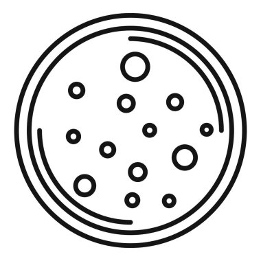 Krem çorbası nafaka ikonu ana hatları vektörü. Potansiyel lezzet yemeği. Kaşık yemeği sıcak