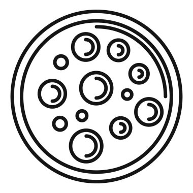 Kremalı çorba ikonu ana hatları vektörü sunuyorum. Yemek ye. Bouillon çömleği