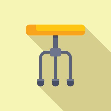 Doktor tekerlekli sandalye ikonu düz vektör. Klinik hasta muayenesi. Genel organ