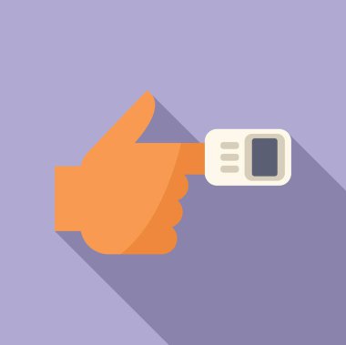 Kan basıncı ikonu düz vektörünü test et. MRI taraması yap. Laboratuvar kliniği hastası.