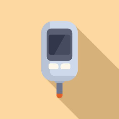 İnceleme aygıtı simgesi düz vektör. Tıbbi hasta bakımı. Klinik Laboratuvarı