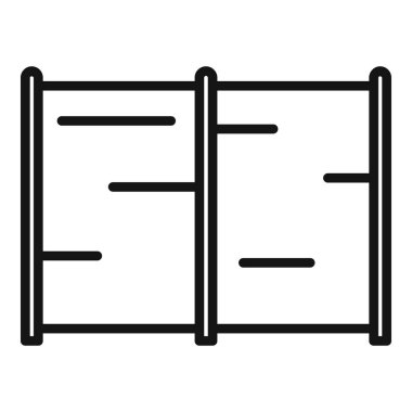 Klinik odası ikon taslak vektörü. Sağlık hizmetleri hastası. Klinik inceleme