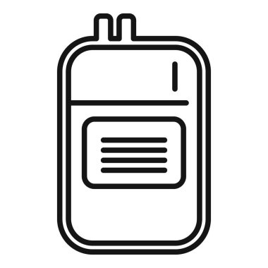 Kan paketi simgesi ana hat vektörü. Hasta bakım kliniği. Vücut genel tanı