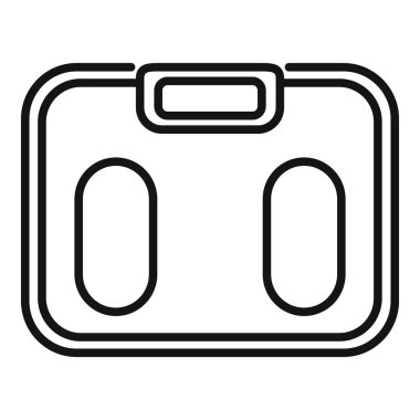 Tıbbi hasta ikon ana hat vektörünü ölçeklendiriyor. Değerlendirmeyi gözden geçir. Laboratuvar teşhisi