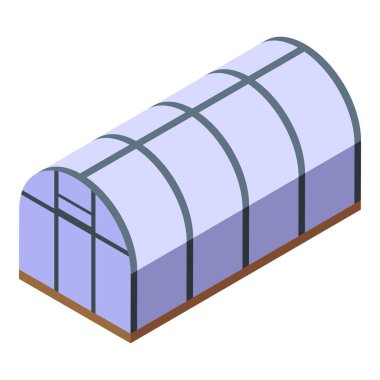 Canavar evi sera ikonu izometrik vektörü. Tropik orman. Çiçekli yaz