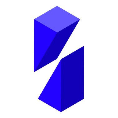 Şekil blok izometrik vektörü. Çocuk oyunu. Çocukların ev inşaatı