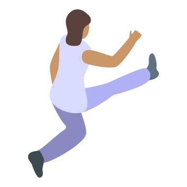 Brezilya capoeira ikon izometrik vektörü. Spor fitness. Kültür eğitimi müziği